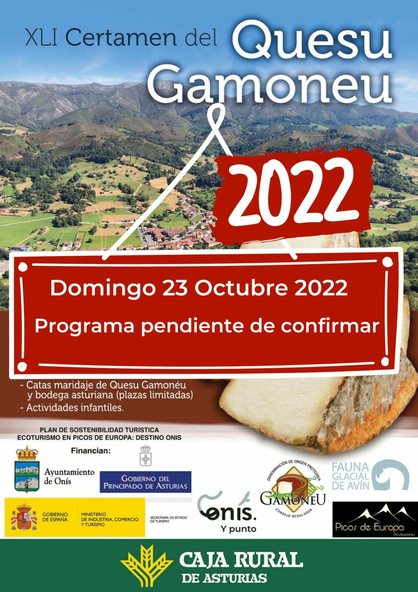 Cartel provisional Certamen Quesu Gamonéu 2022