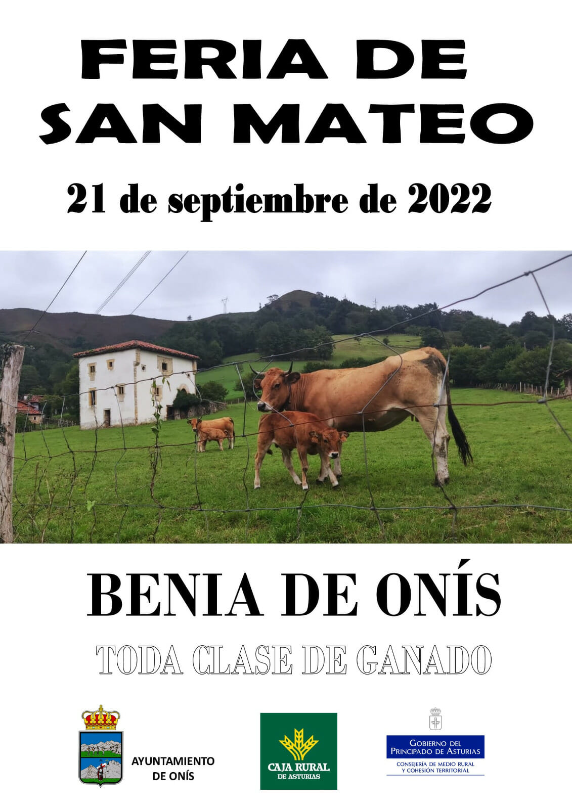 Cartel Feria de San Mateo 2022 benia de onis