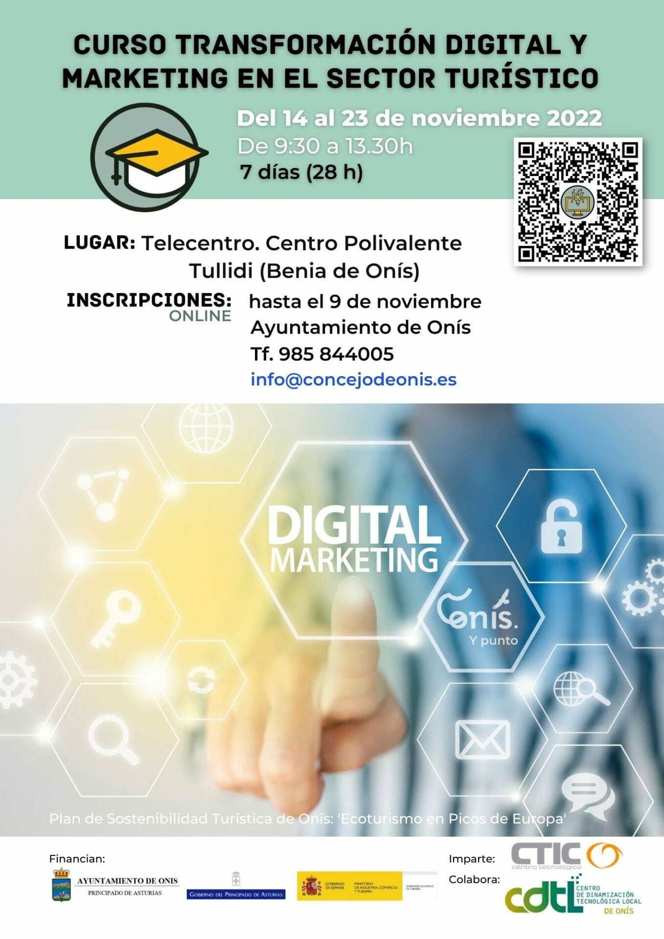 Cartel Curso Transformación Digital Sector Turístico