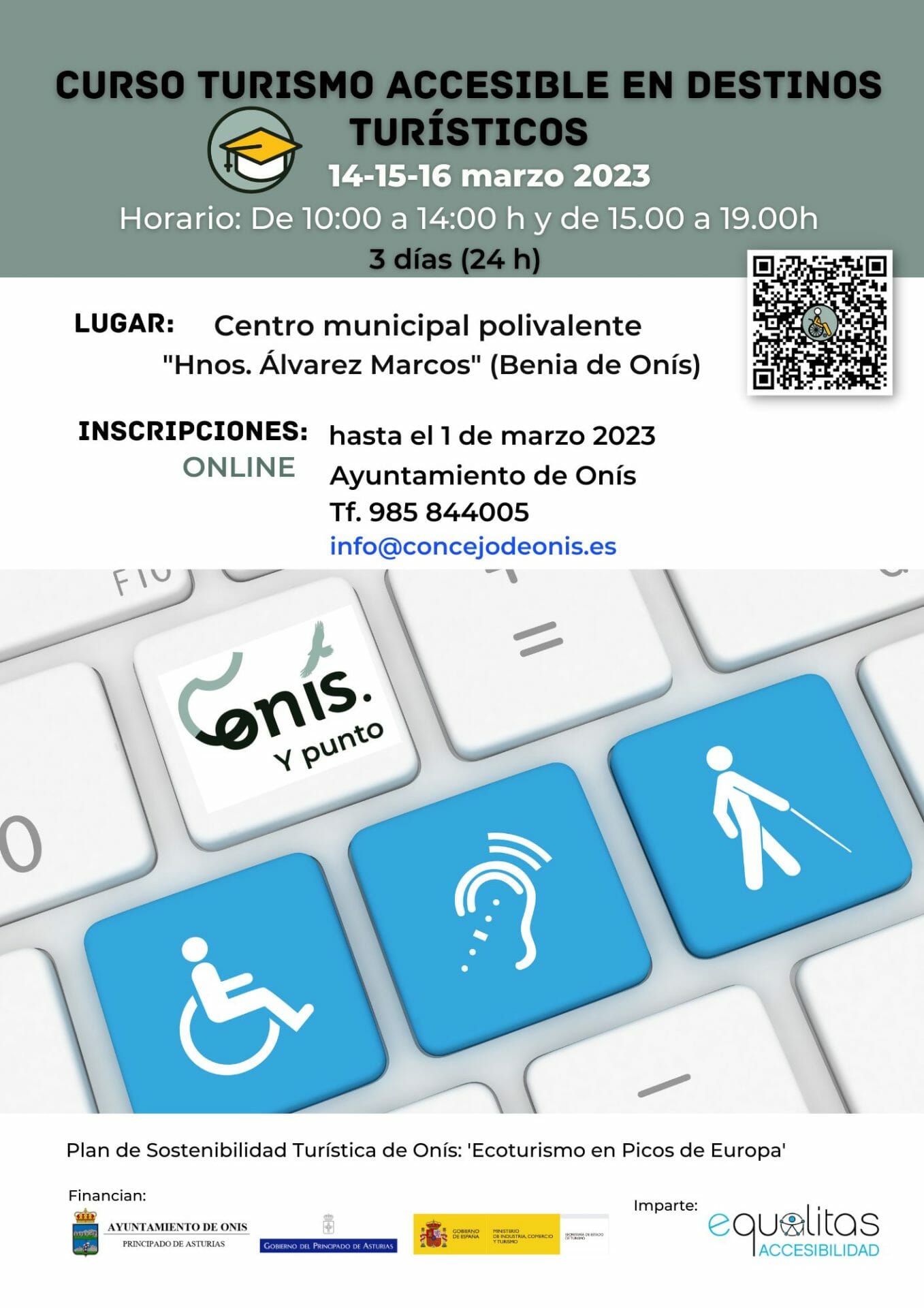 Cartel Curso Turismo Accesible en Benia de Onís