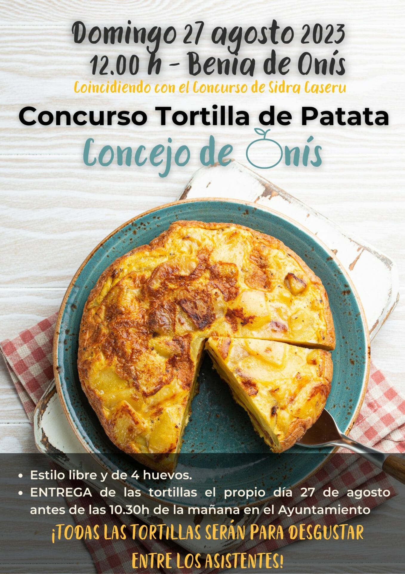 Cartel Concurso Tortilla Patatas-Benia de Onís-2023