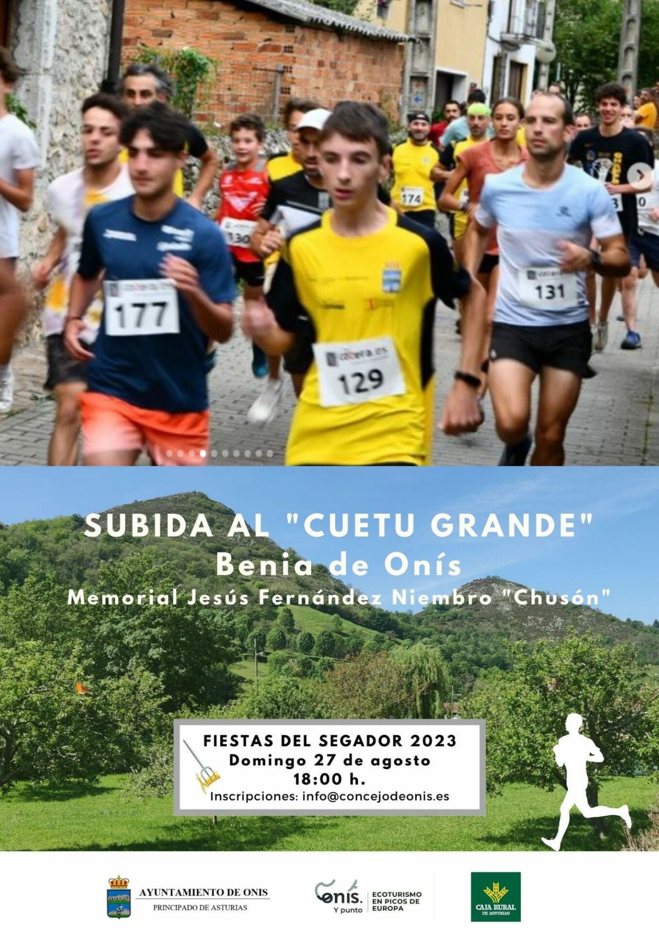 Cartel corredores subida al Cuetu Grande ONis