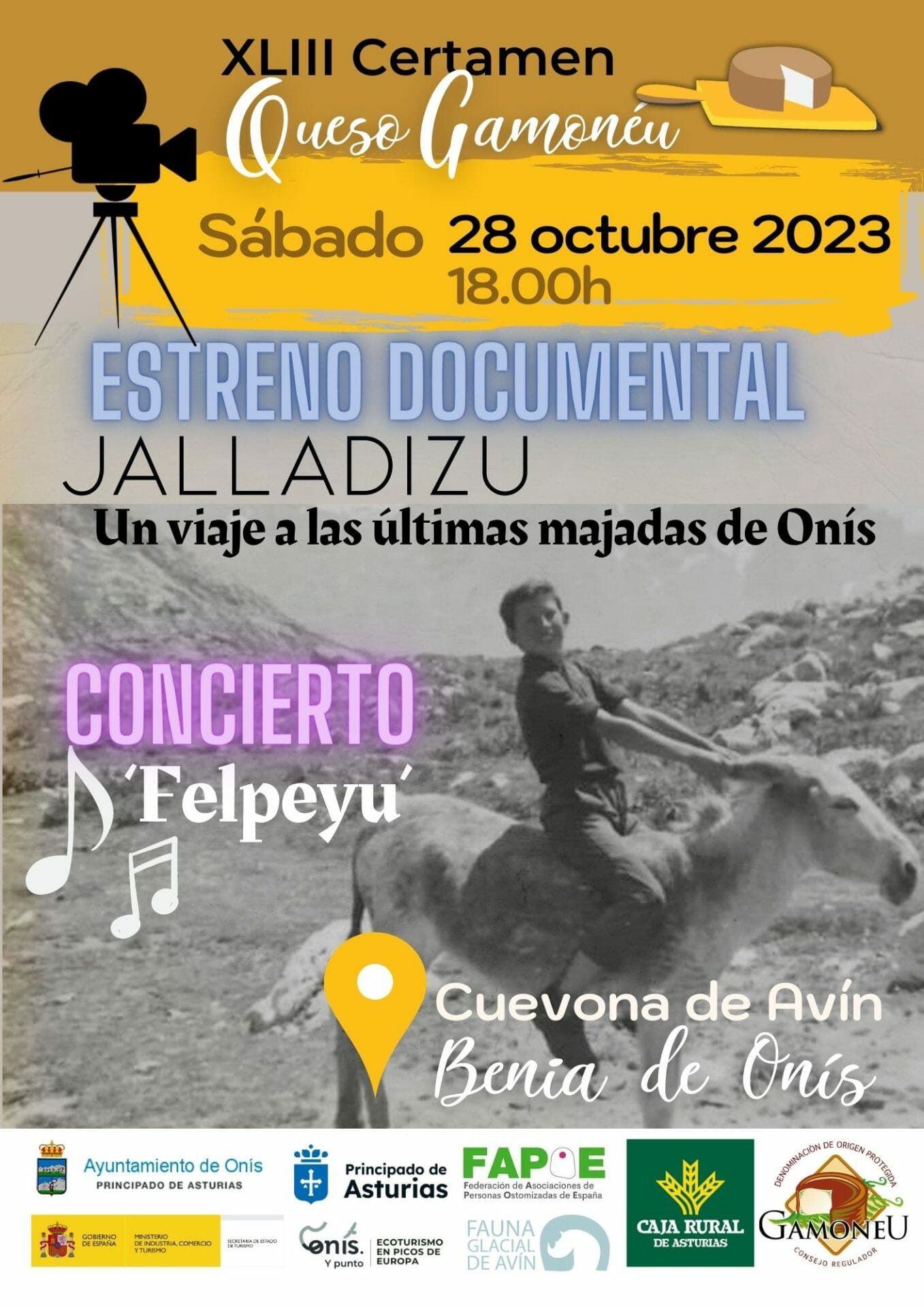 Cartel documental JALLADIZU y concierto de FELPEYO