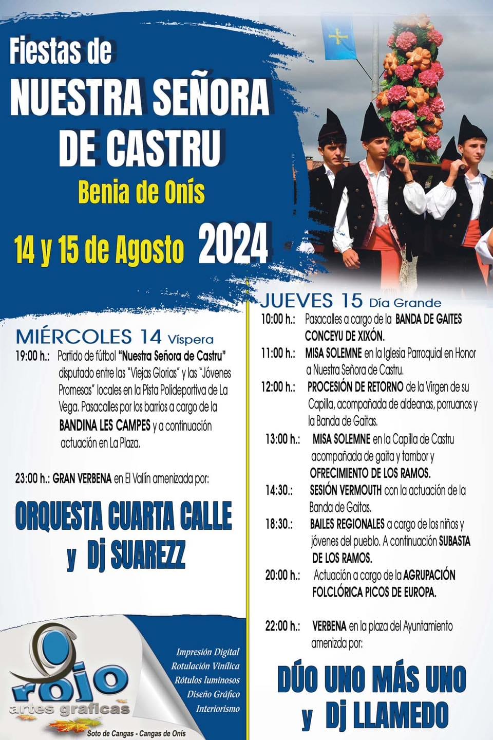 Programa Fiestas de Castru BEnia 2024