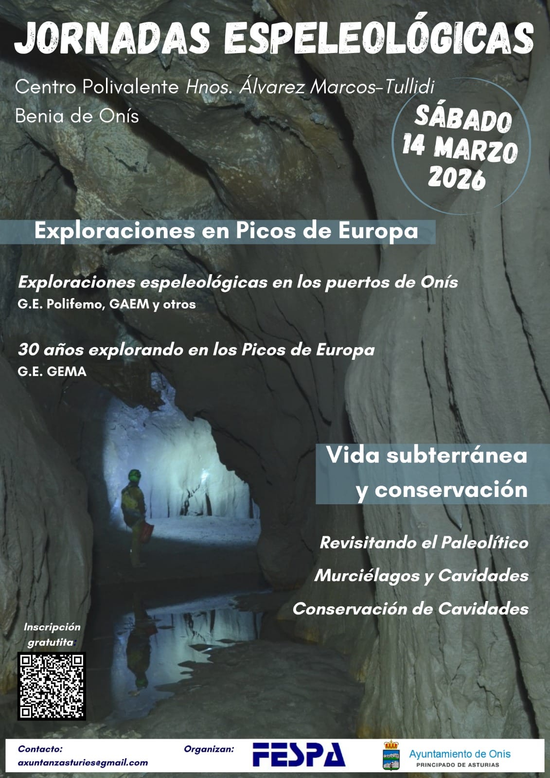 Cartel Jornadas Espeleología Benia de Onís 2026