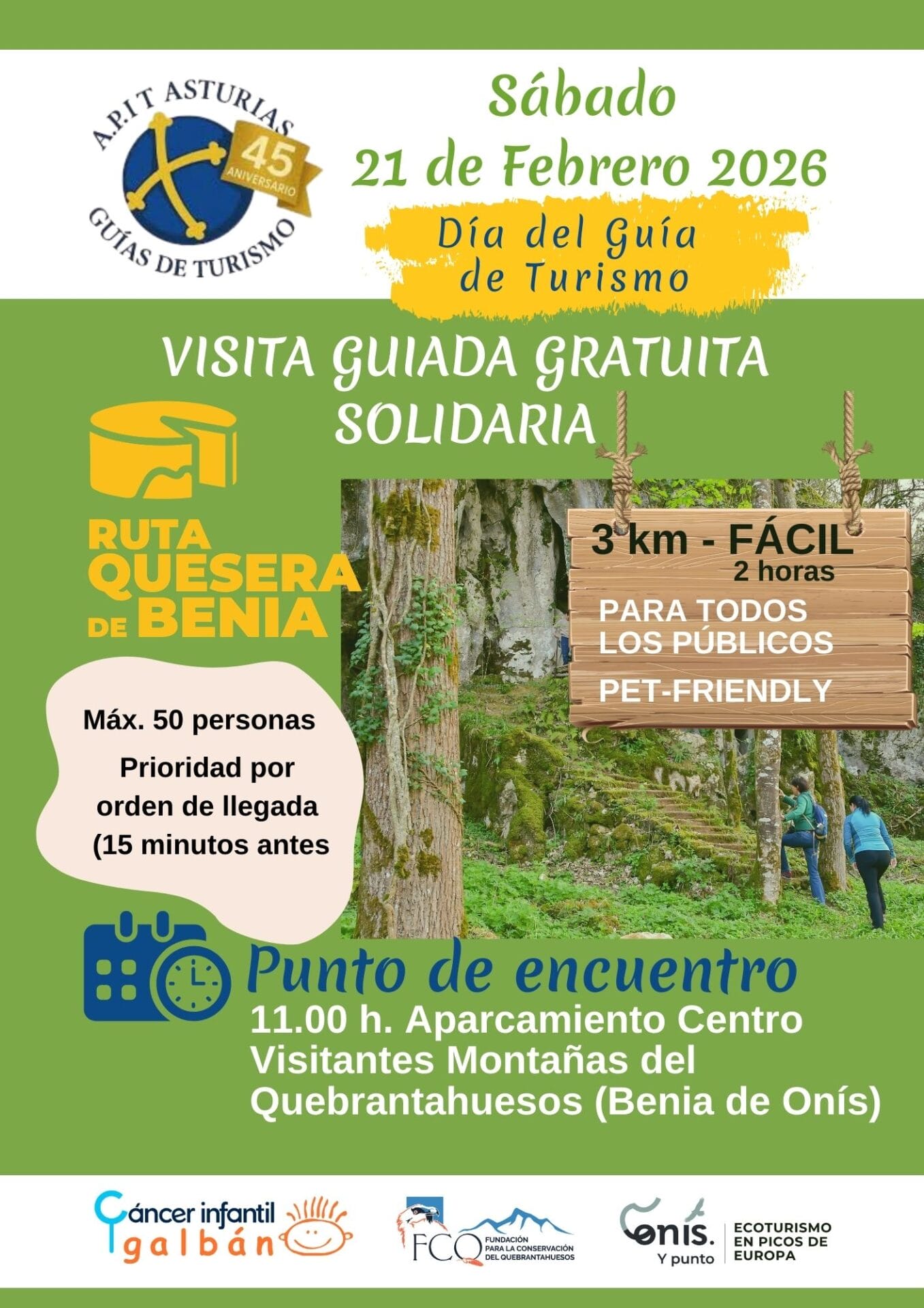 Cartel día Internacional Guía de Turismo Benia de Onís