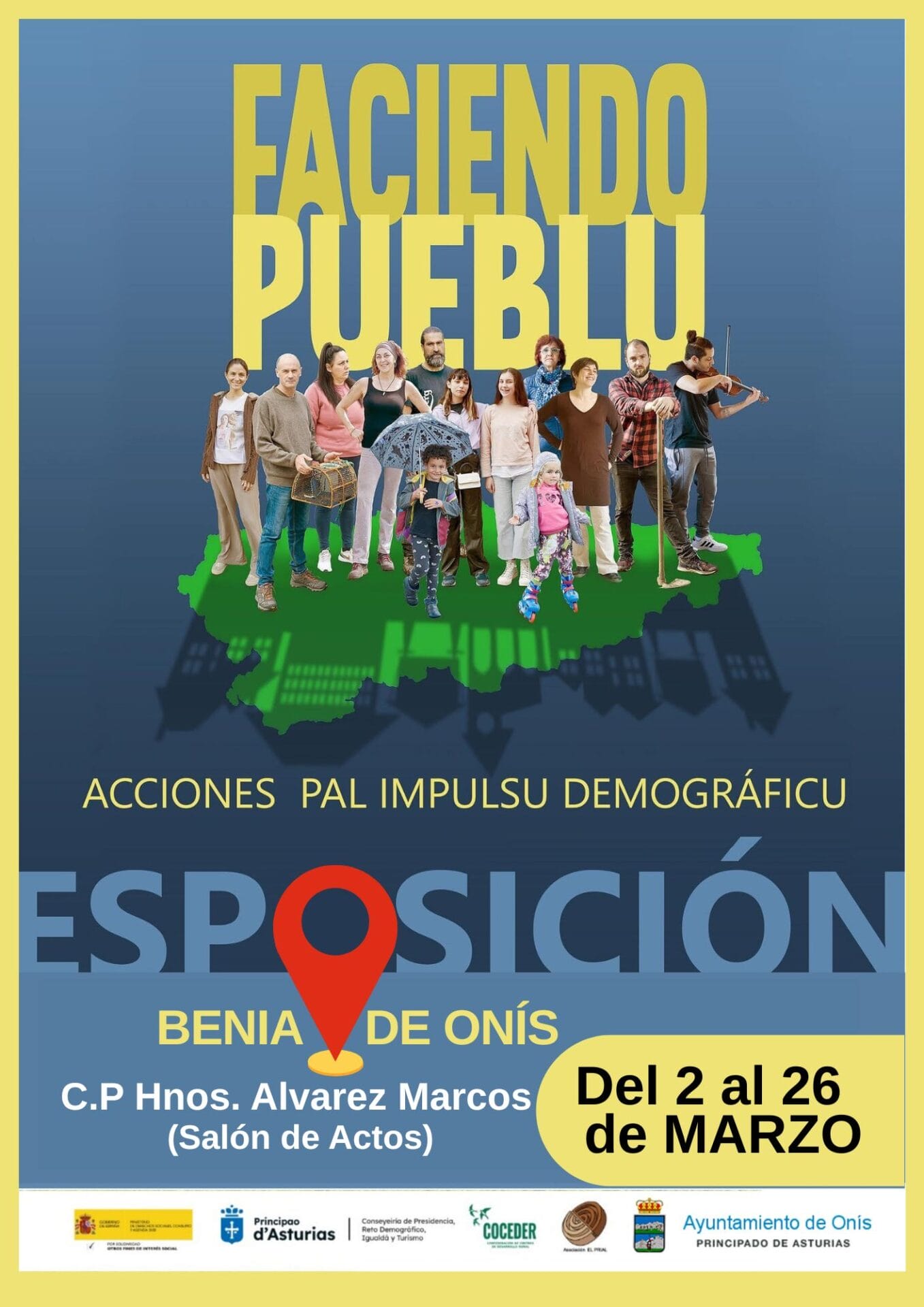 Cartel Exposición Faciendo Pueblo Benia de Onís