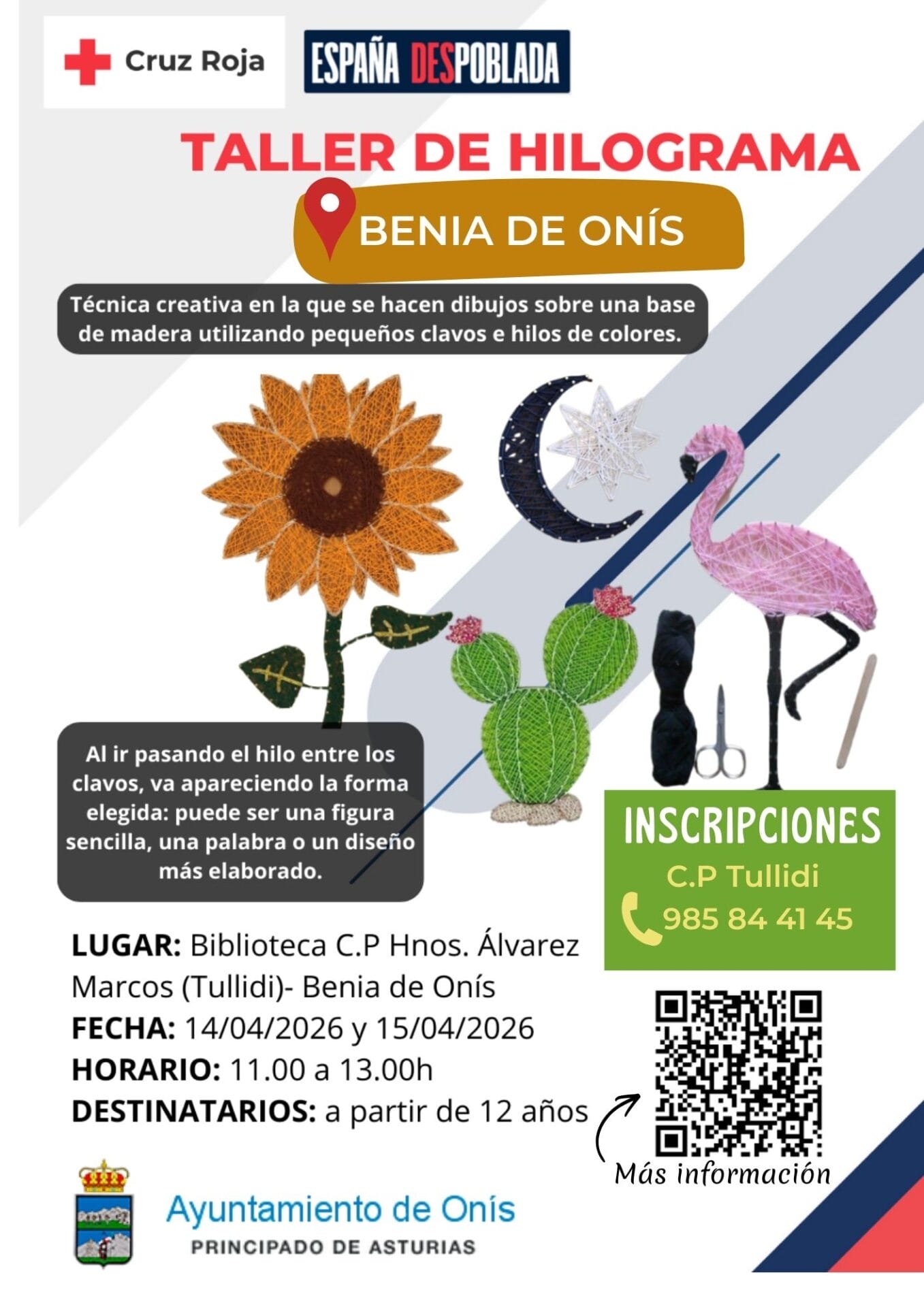 Cartel Taller Hilograma en Benia de Onís